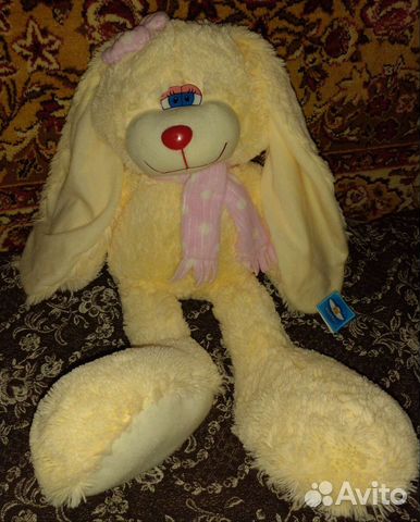 Игрушка мягкий заяц