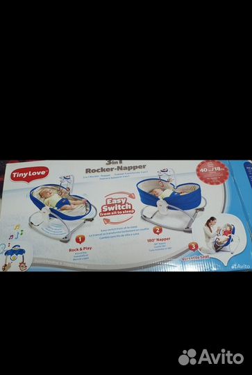 Люлька-баунсер Tiny Love 3 в 1 шезлонг