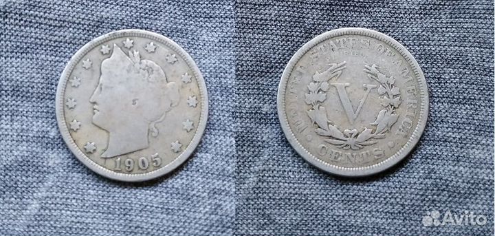 5 центов США 1905 года