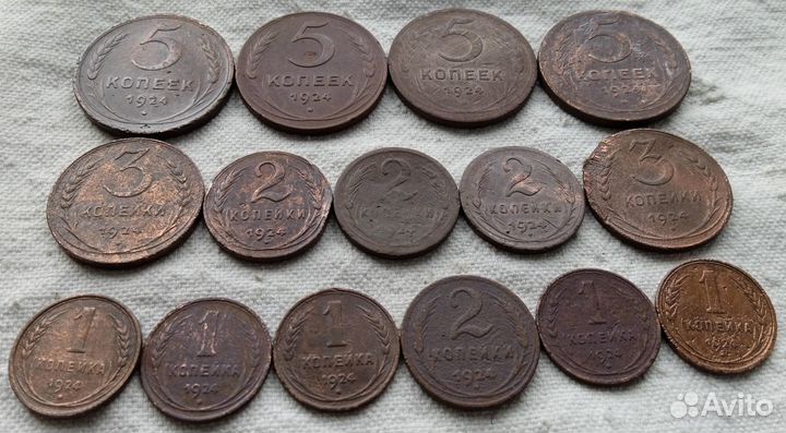 Медные монеты России (СССР, РСФСР) 1924 года