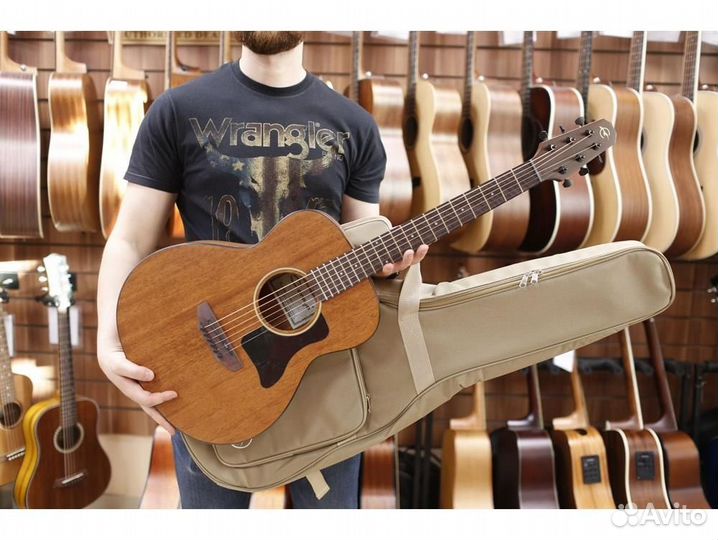 Caraya P304111 акустическая гитара трэвел с чехлом