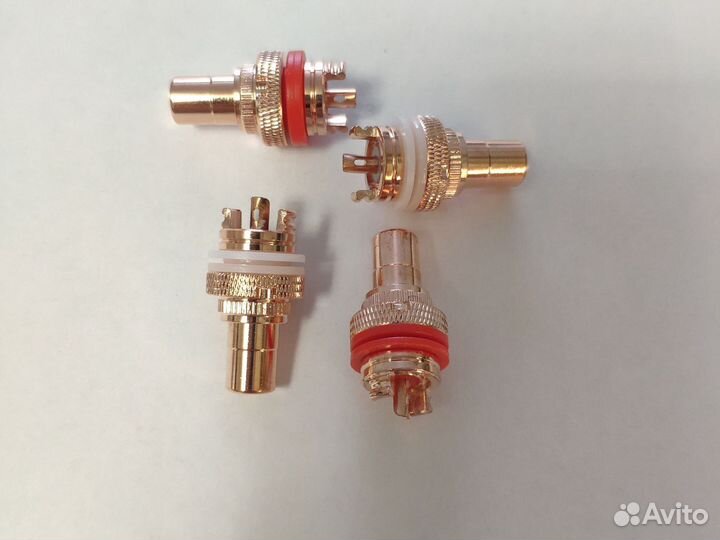 RCA терминал (розетка) 2 пары. Медь