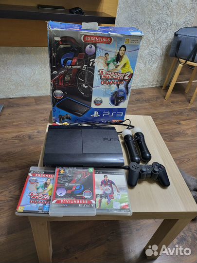 PlayStation 3 SuperSlim 500 гб + PS move
