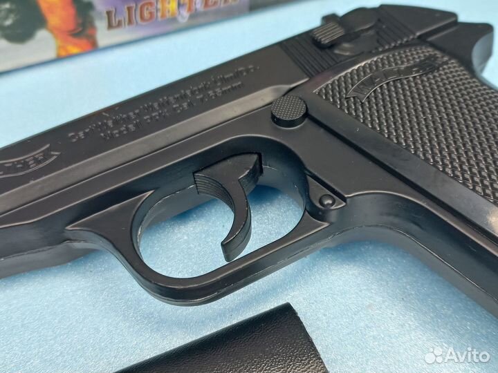Зажигалка в виде пистолета walther 7.65mm
