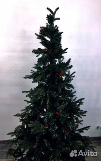 Елка искусственная литая с рябиной