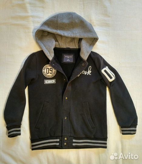 Теплая кофта, поло с дл.рук, Р.134-140