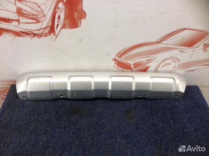 Спойлер бампера переднего Mitsubishi Pajero 2014