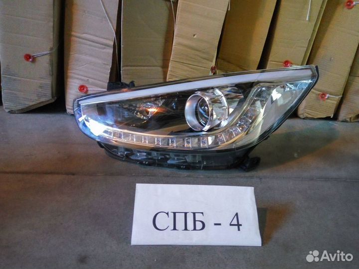 Левая фара Hyundai Solaris