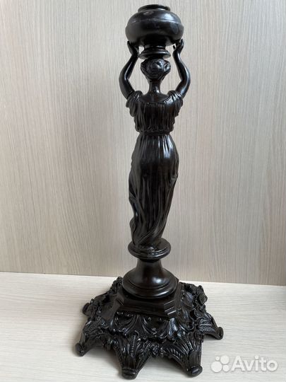 Подсвечник Девушка Касли Тепляков 1896 год чугун