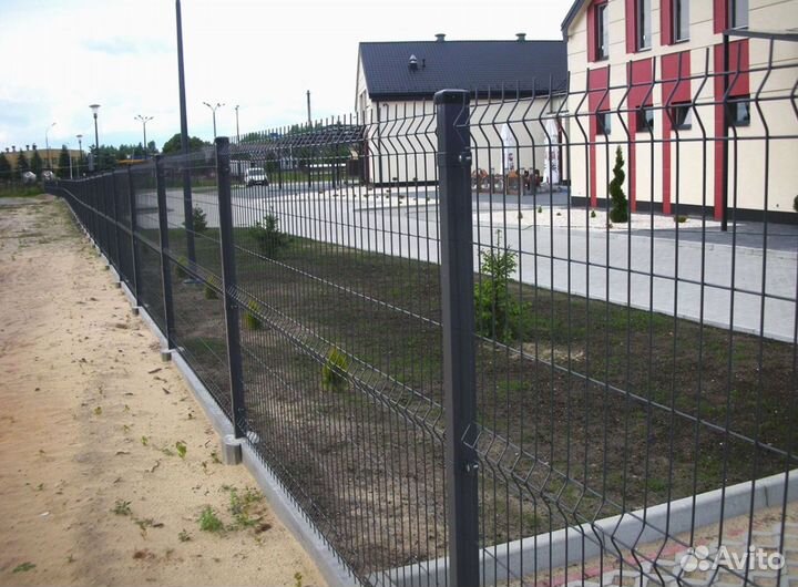 Забор сиз 3Д сетки с установкой промышленная зона