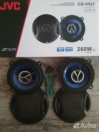 Автоакустика jvc cs-v527 круглые 13 см