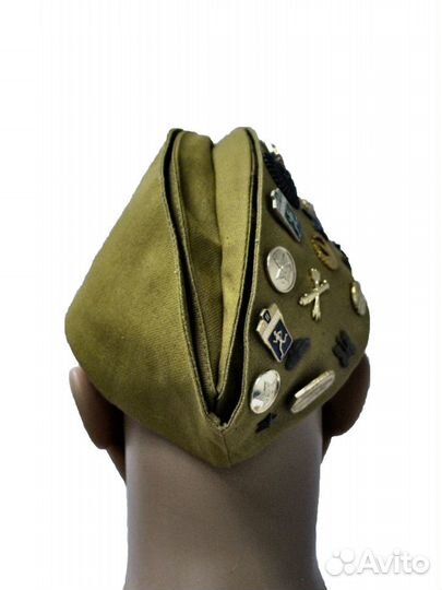 Пилотка солдатская со значками