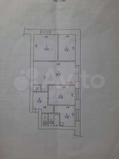 4-к. квартира, 62,9 м², 2/5 эт.
