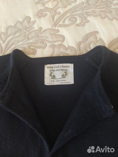 Кофта, кардиган для девочки, zara, 6-9m