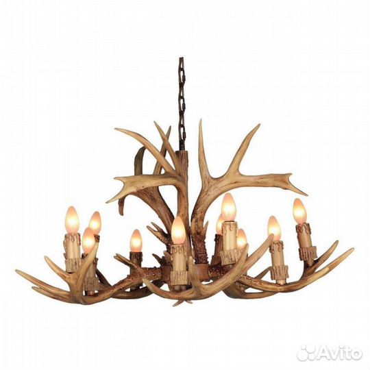 Люстра освещение в стиле ретро из рогов оленя