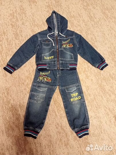 Джинсовый костюм для мальчика 92