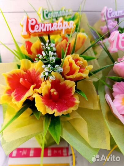 Букет из мыла гладиолусы первое сентября