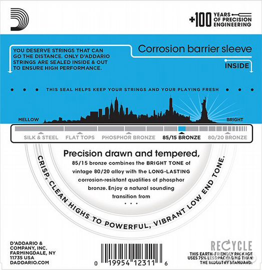 Струны для 12-ти струнной гитары D'addario EZ940