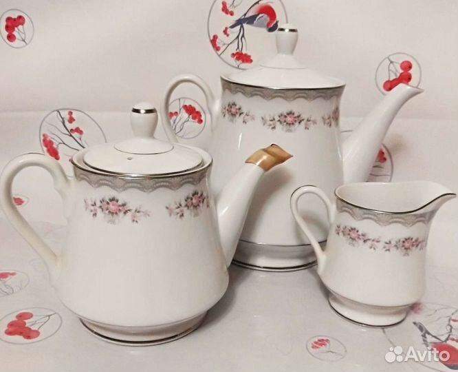 Чайный фарфоровый сервиз Noritake Rose China
