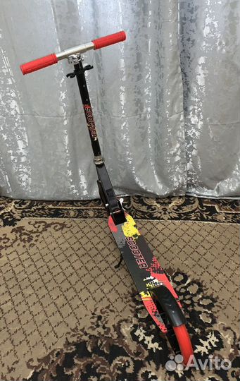 Самокат 5+ красный Scooter 2х колёсный