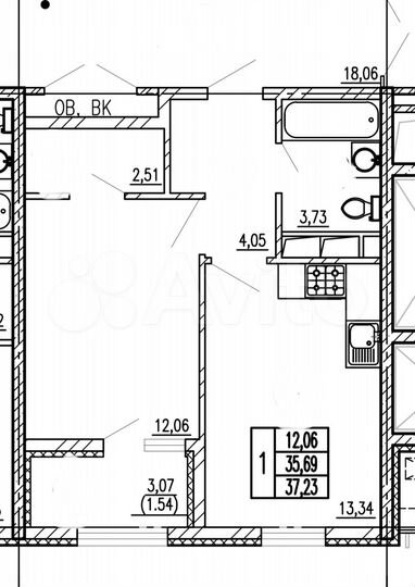 1-к. квартира, 38,5 м², 4/10 эт.