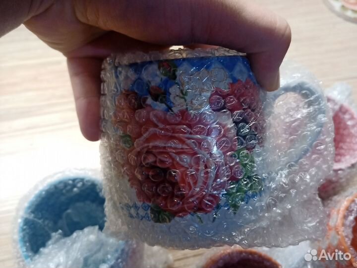 Набор кружек 6 шт с розами