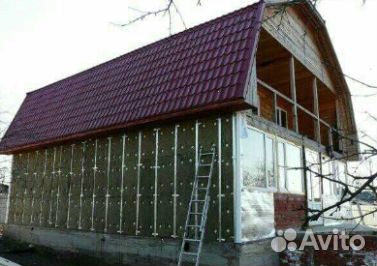 Крыша, кровельные работы / Монтаж навеса, козырька