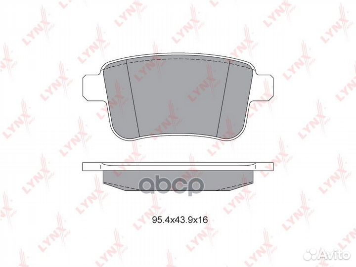 Колодки тормозные дисковые зад BD6319 lynxauto