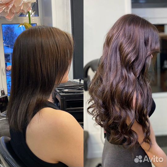 Наращивание славянских волос в спец. студии