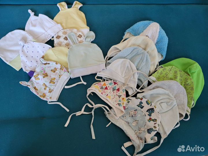 Шапка детская, чепчики от 0 до 6 мес