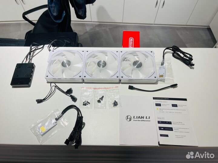 Комплект вентиляторов lian LI UNI Fan AL120-3W Б/У