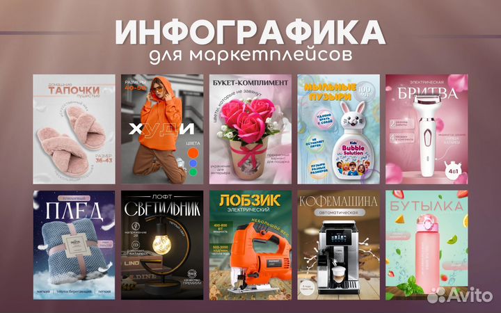 Инфографика для маркетплейсов wildberries ozon