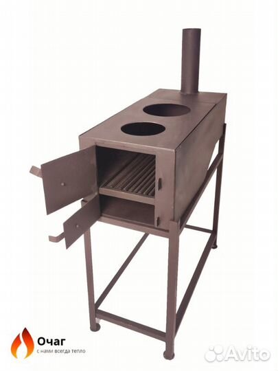 Мангал-печка со съемными ножками