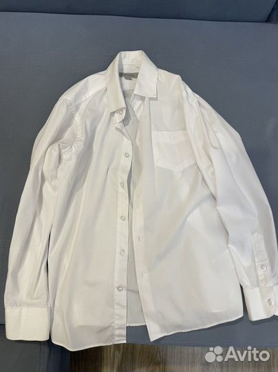 Рубашка белая на мальчика 152