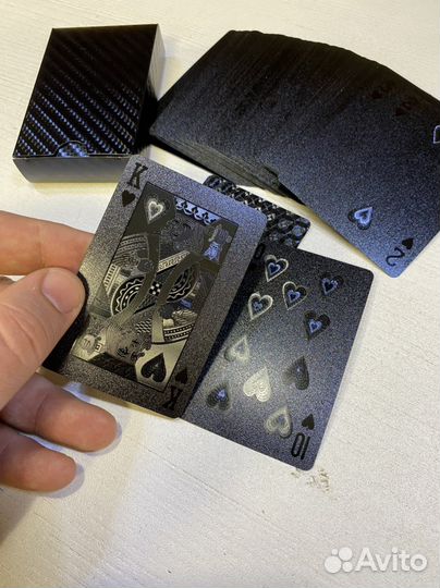 Черные пластиковые карты 54 шт (новые)