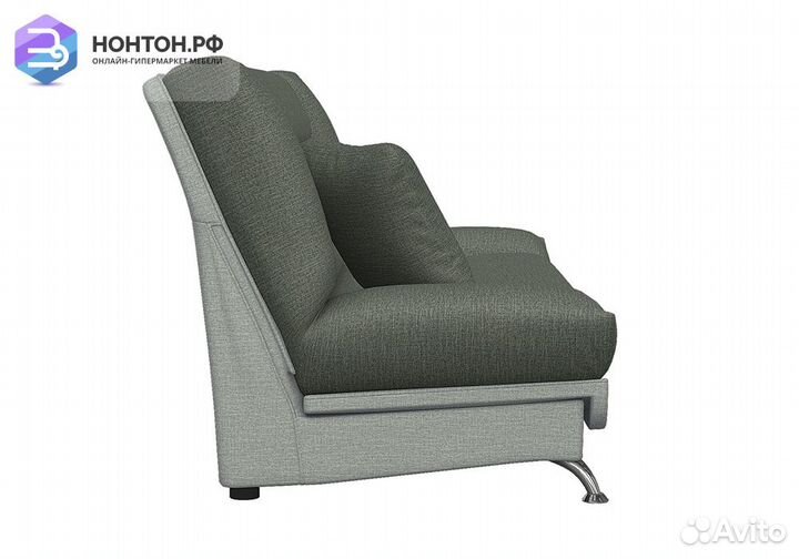 Диван книжка Вега-16 темно-серый / серый