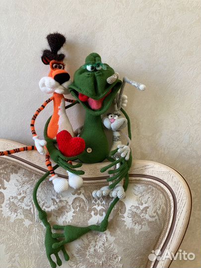 Вязаные игрушки лягушка Люсси