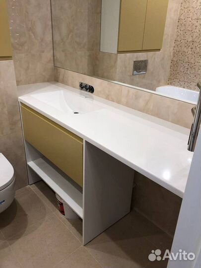 Столешница из искусственного камня с раковиной