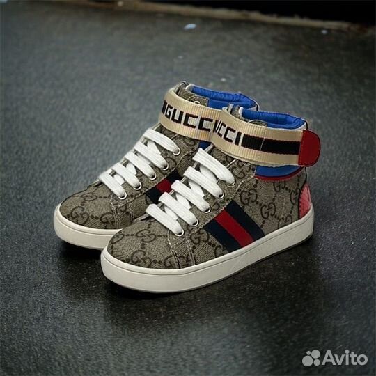 Кроссовки Gucci Stripe Ace High Top детские