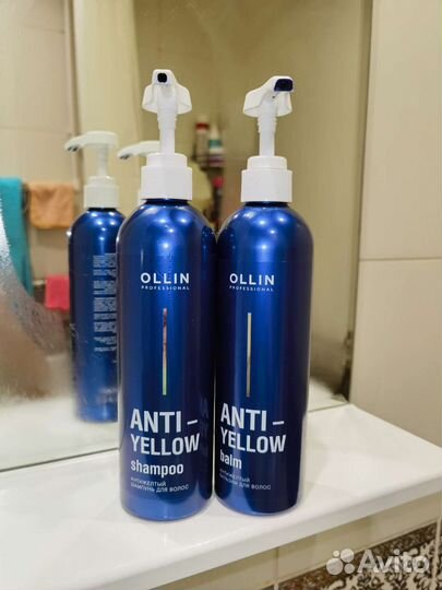 Ollin anti-yellow шампунь + бальзам