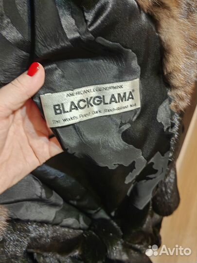 Шуба норковая blackglama с капюшоном из соболя