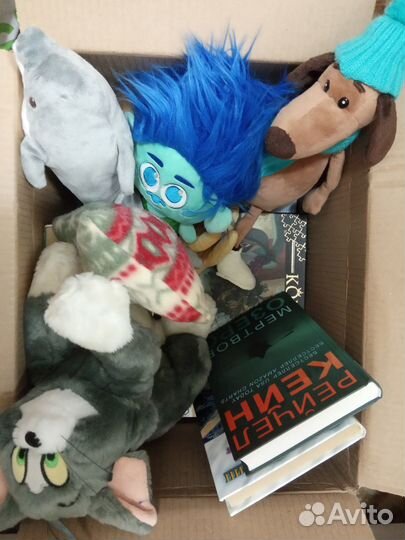 Мягкие игрушки, книги