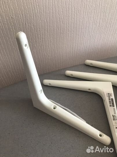 Кронштейн для полки белый 18см IKEA, набор 4 шт