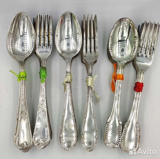 Столовые приборы серебро, покрытие, Франция