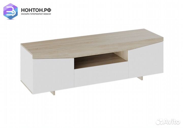 Тумба под тв тип 1 белый ясень / дуб сонома