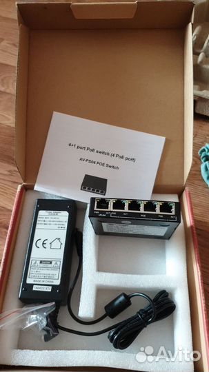 PoE свитч Av-PS04 4 портовый