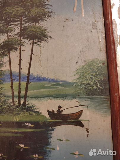 Полка/зеркало с рушником(Старинная