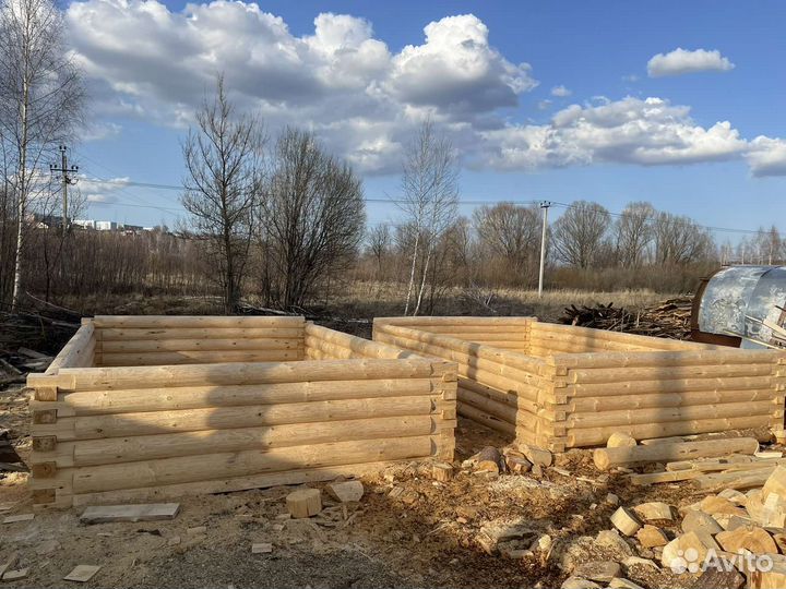 Срубы из рубленного бревна