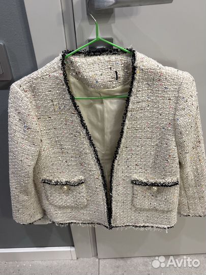 Твидовый жакет xs