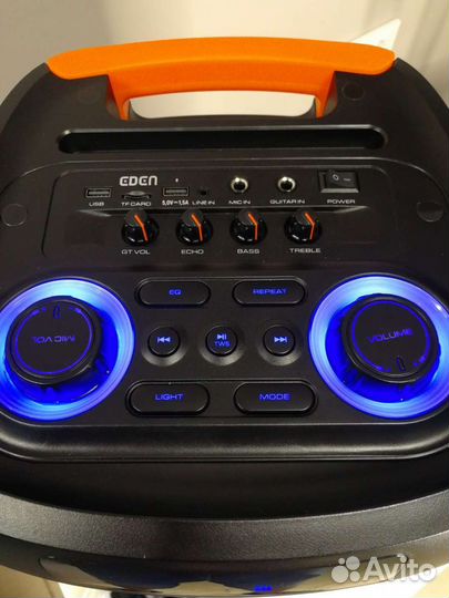 Портативная колонка на 1200W + караоке